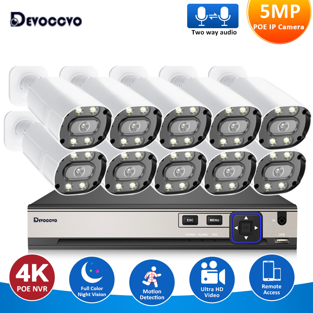 Cctv Nvr System 8 Channel 4K Poe - Kit Sistema di Videosorveglianza 4K 10CH