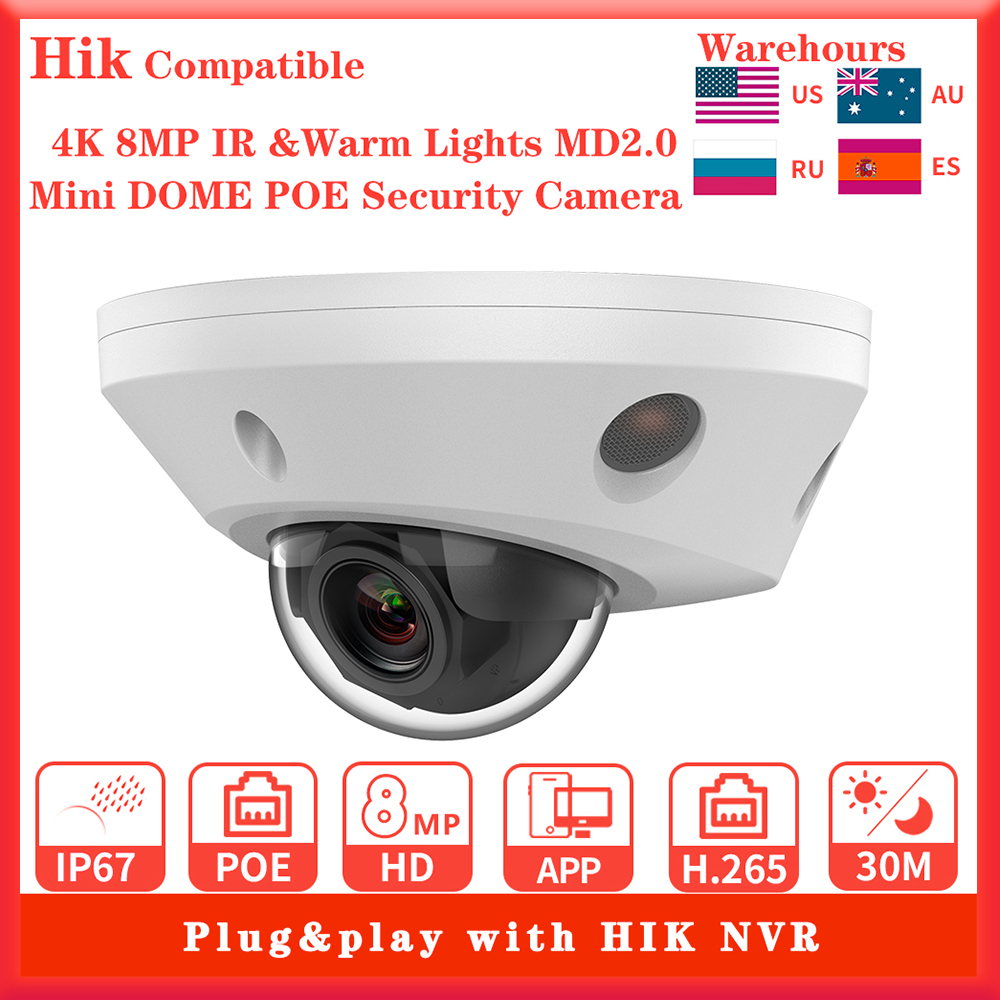 Hikvision Ip Camera 8Mp Dome - Telecamera IP compatibile Hikvision 4K 8MP