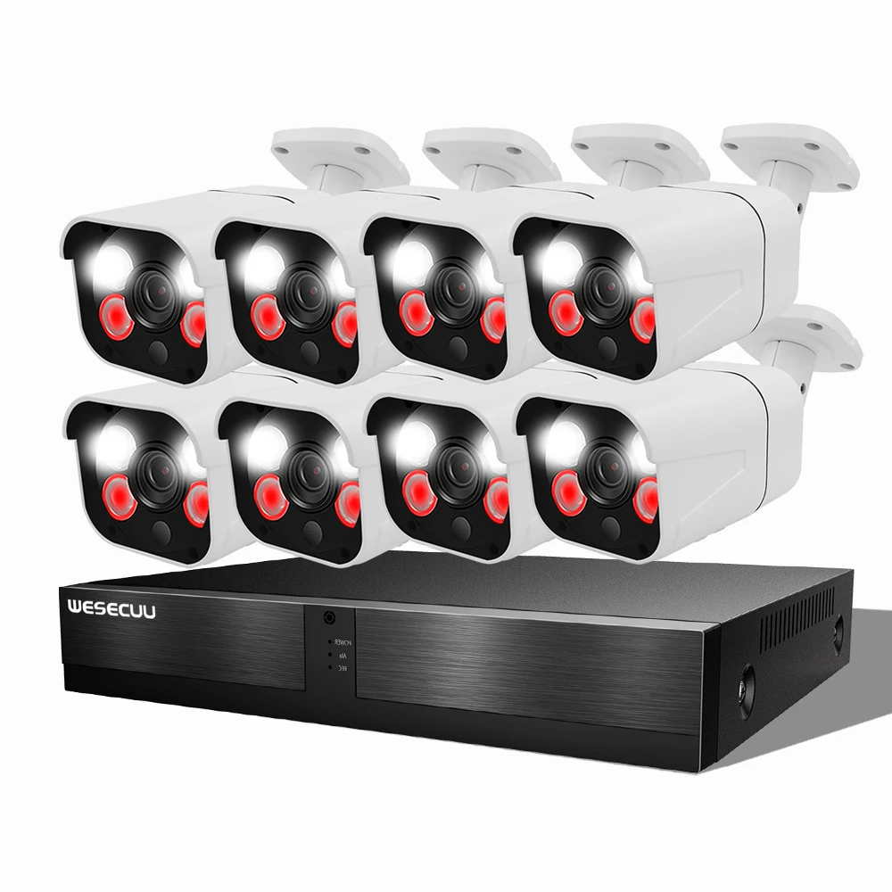 Nvr Kit 4 Camera 5Mp Poe - Sistema di Videosorveglianza CCTV con Telecamera