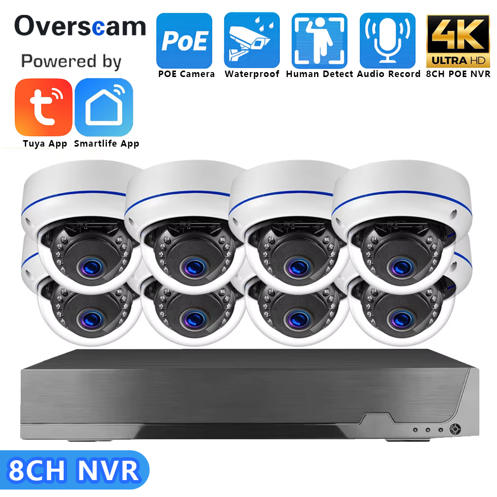 Cctv Nvr System 8 Channel 4K Poe - Sistema di telecamere di sicurezza 4K