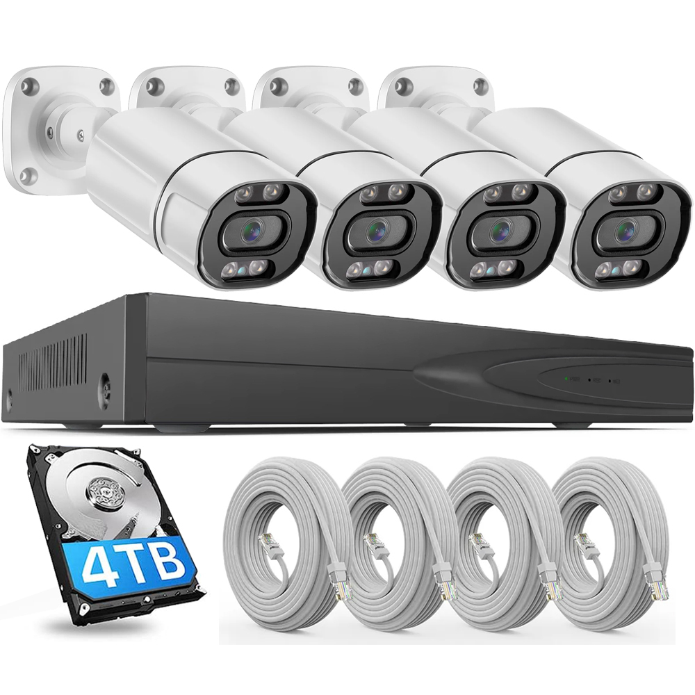 Nvr Kit 4 Camera 5Mp Poe - Sistemi di telecamere di sorveglianza 4K