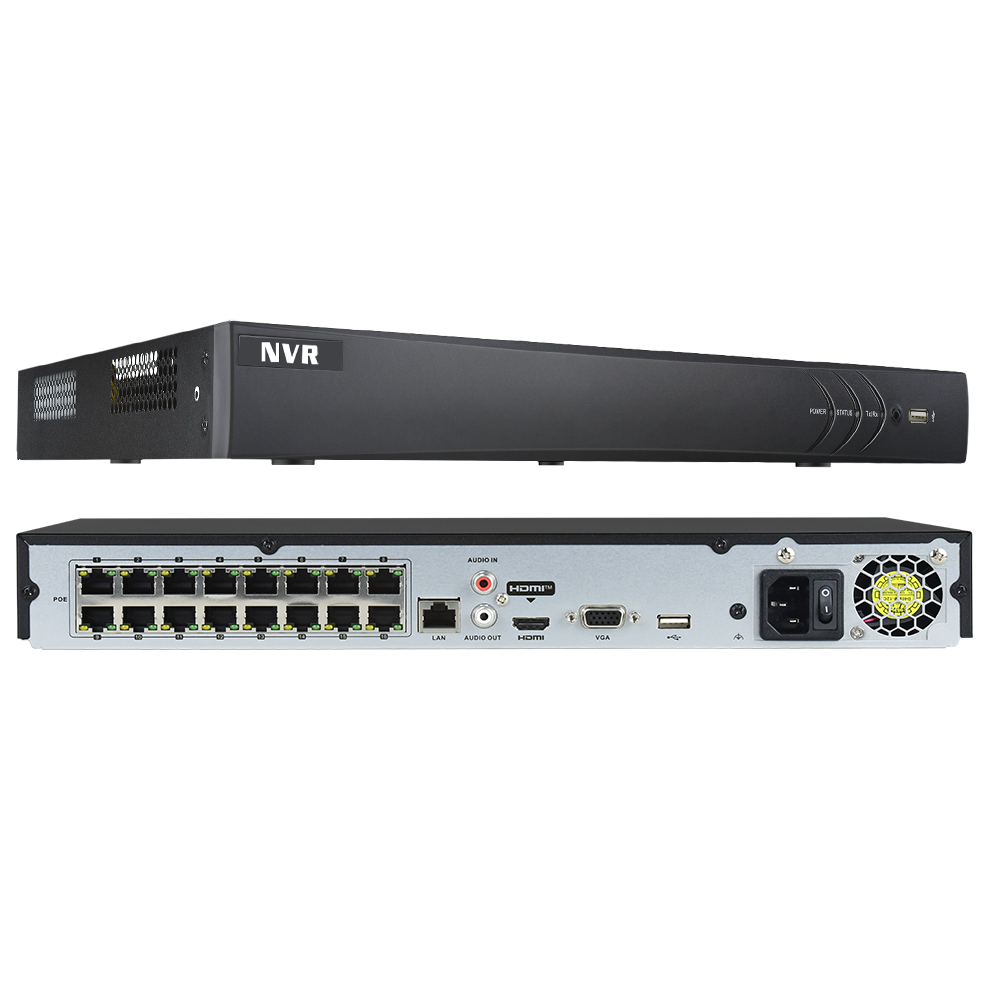 Nvr 16 Channel 4K H265 - Registratore di rete Hikvision compatibile a