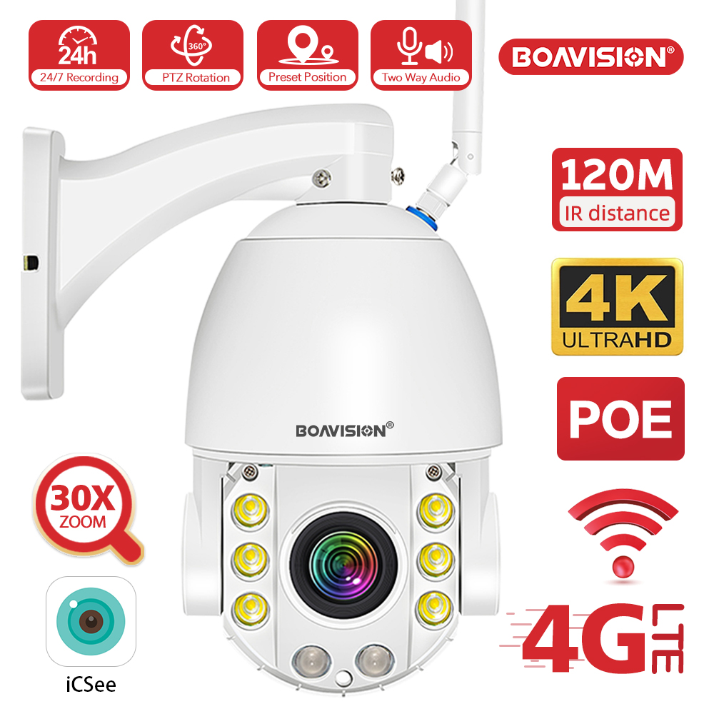 Ptz Camera 30X Zoom Poe - HD 4K 8MP 5MP WIFI POE