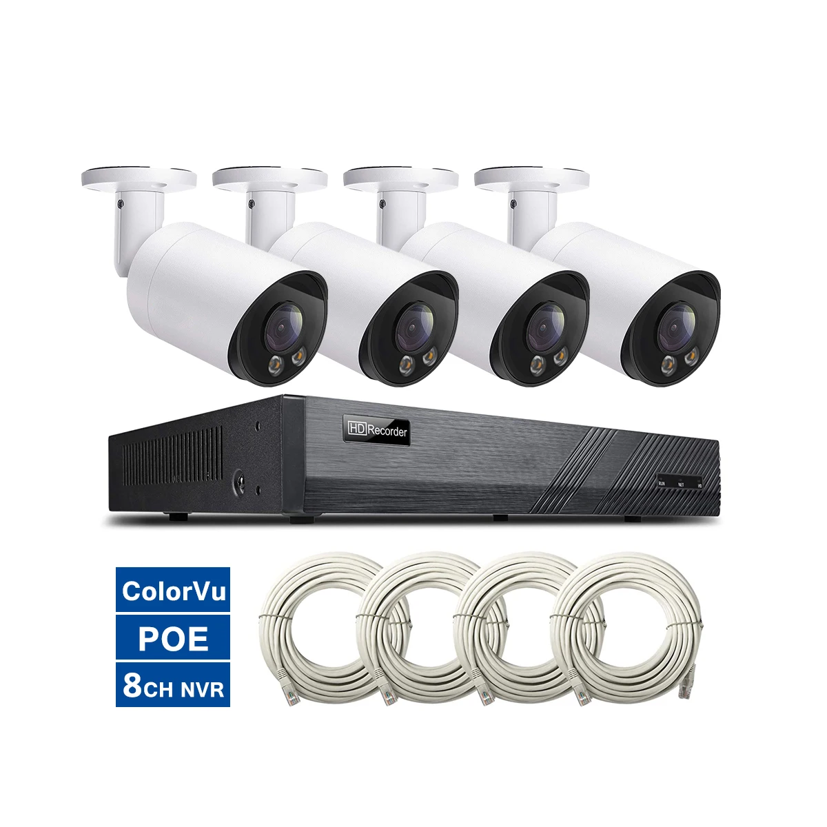 Nvr Kit 4 Camera 5Mp Poe - Cctv 8ch Nvr Kit Sistema di