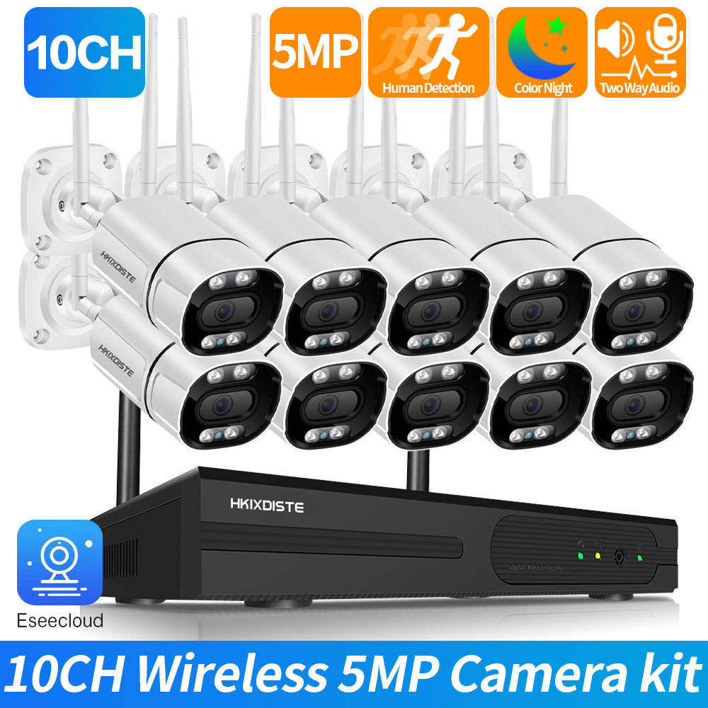 Cctv Camera System 8 Camera Wireless - Plug and Play 8CH 10CH Audio