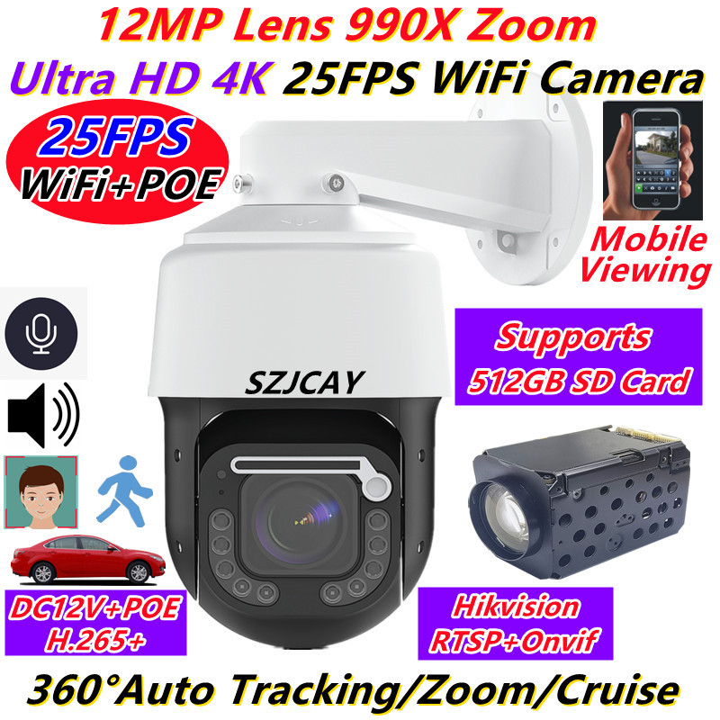 Ptz Camera 30X Zoom Poe - Telecamera IP wireless Wi-Fi con funzione