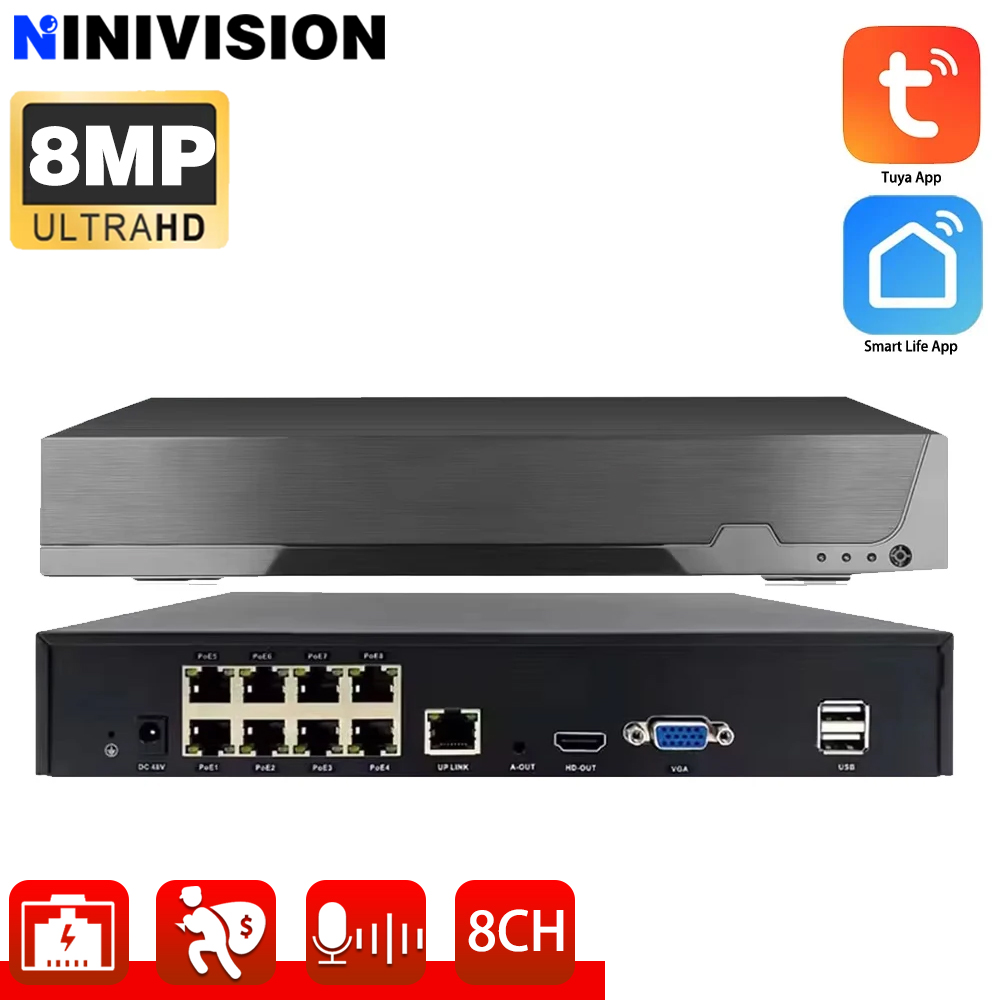 H.265 8CH 4K 8MP POE NVR Video - Cctv Nvr System 8 Channel 4K Poe recensione e prezzo