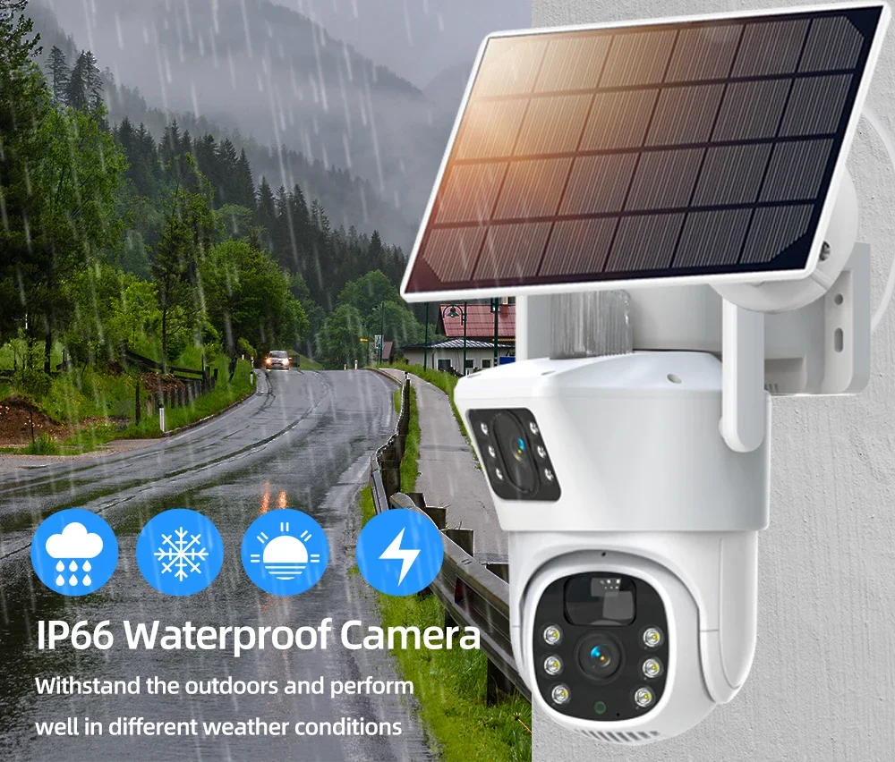 4K 8MP Dual Lens Wifi Solar CC - Cctv Camera System 8 Camera Wireless recensione e prezzo
