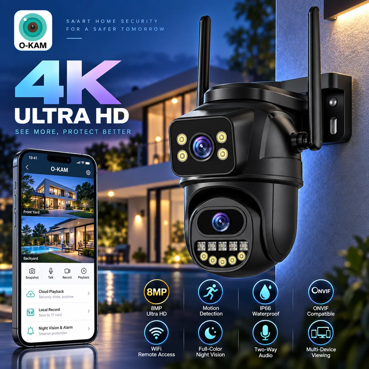 Telecamera di sicurezza PTZ da - Ip Camera 4K 8Mp Outdoor Ptz recensione e prezzo