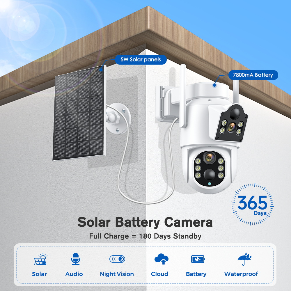 Telecamera solare 4K 8MP Batte - Ip Camera 4K 8Mp Outdoor Ptz recensione e prezzo