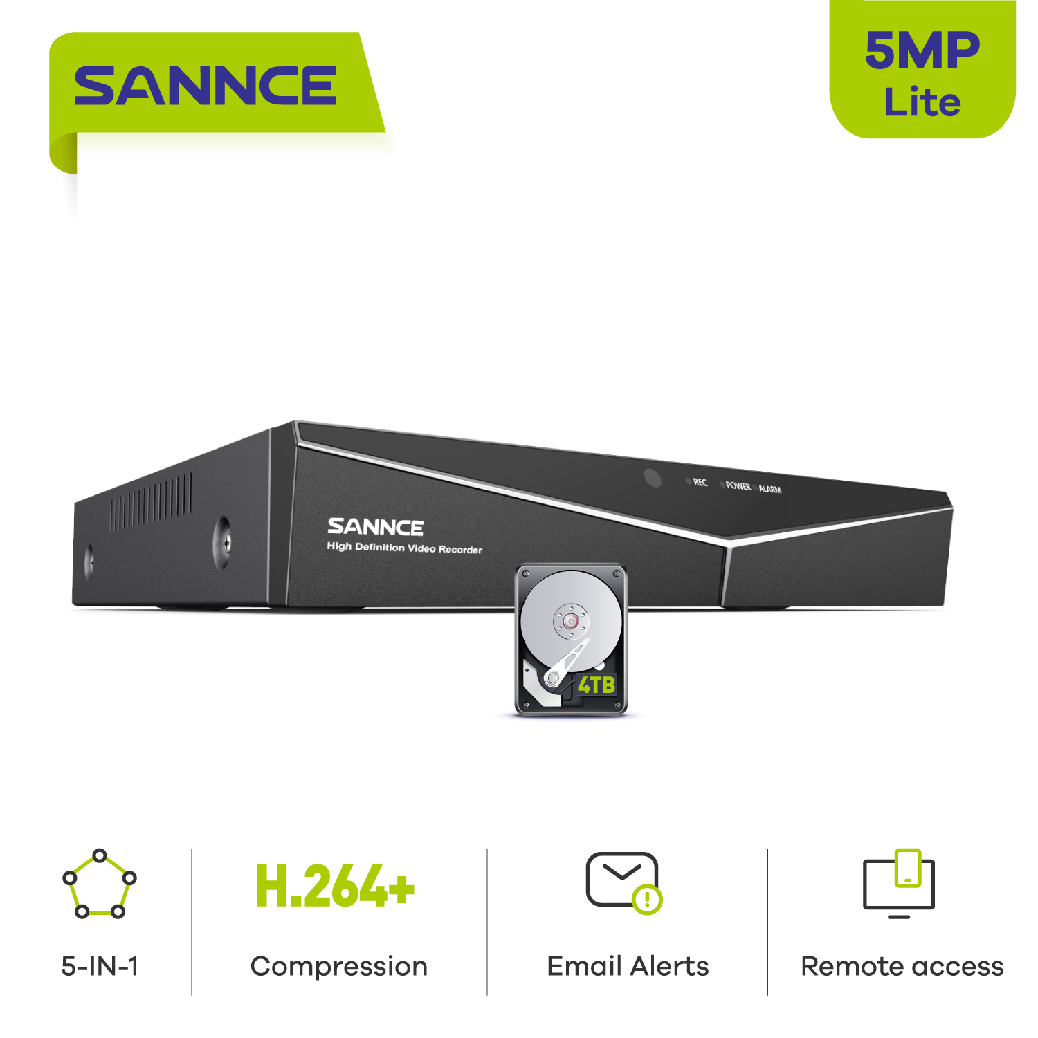 SANNCE 8CH 5MP-N Super HD CCTV - Cctv Hard Drive 4Tb Surveillance recensione e prezzo