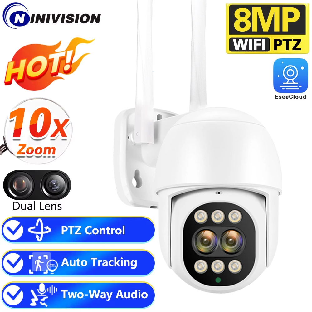 8MP 4K PTZ Wifi IP Camera Clou - Ip Camera 4K 8Mp Outdoor Ptz recensione e prezzo