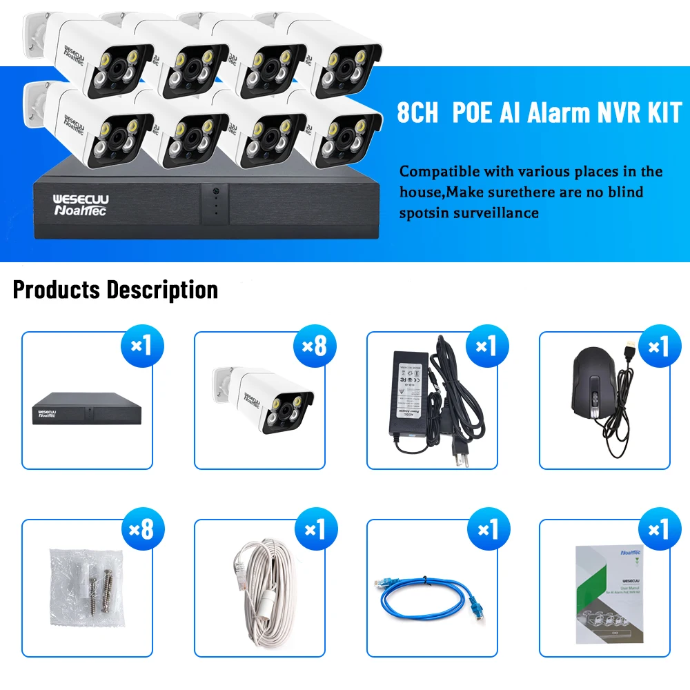 Sistema di Videosorveglianza C - Nvr Kit 4 Camera 5Mp Poe recensione e prezzo