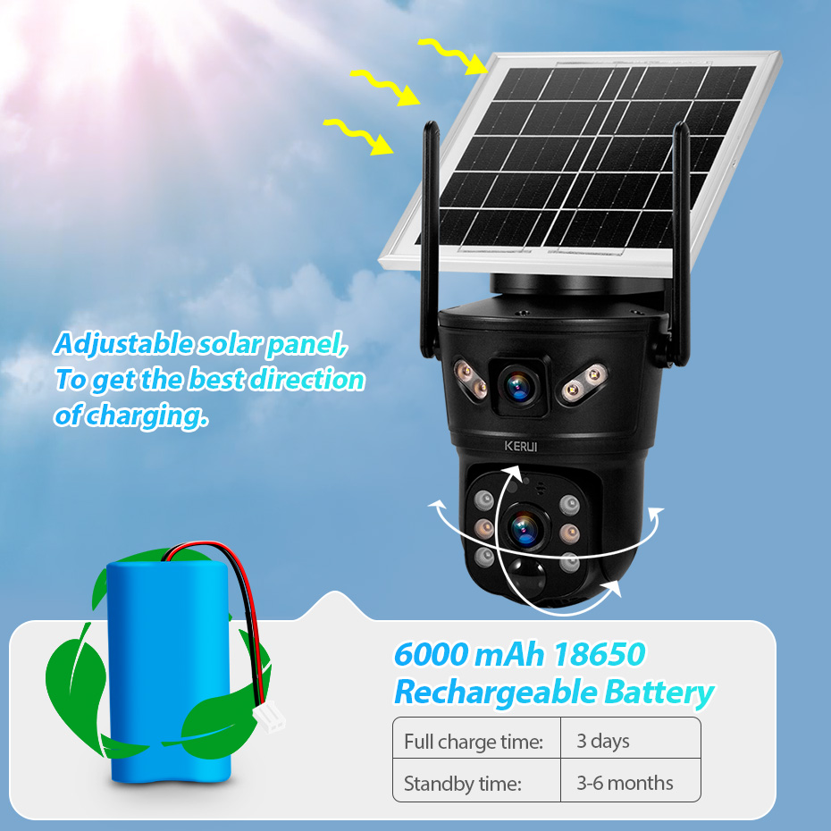 KERUI 6MP WIFI 4G Telecamera s - Security Camera System Solar 4G recensione e prezzo