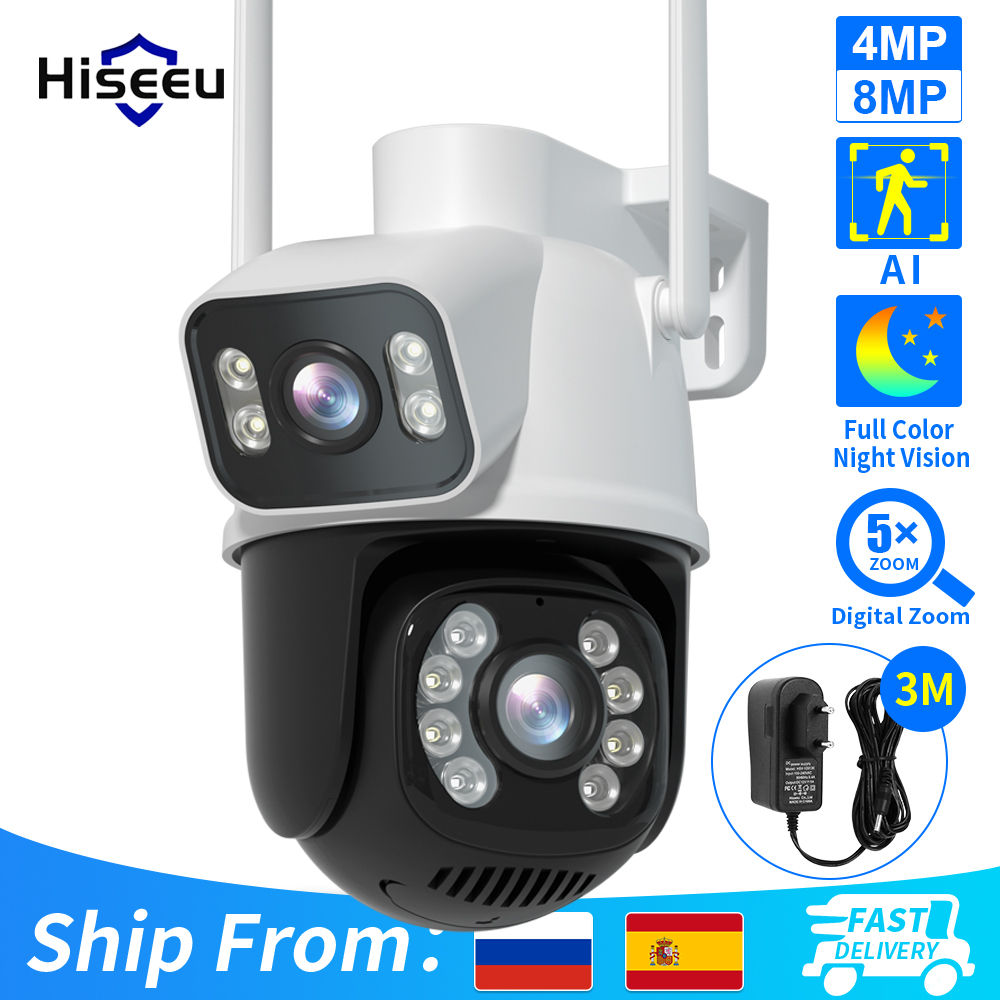 Telecamera IP WiFi PTZ Hiseeu  - Cctv Camera System 8 Camera Wireless recensione e prezzo