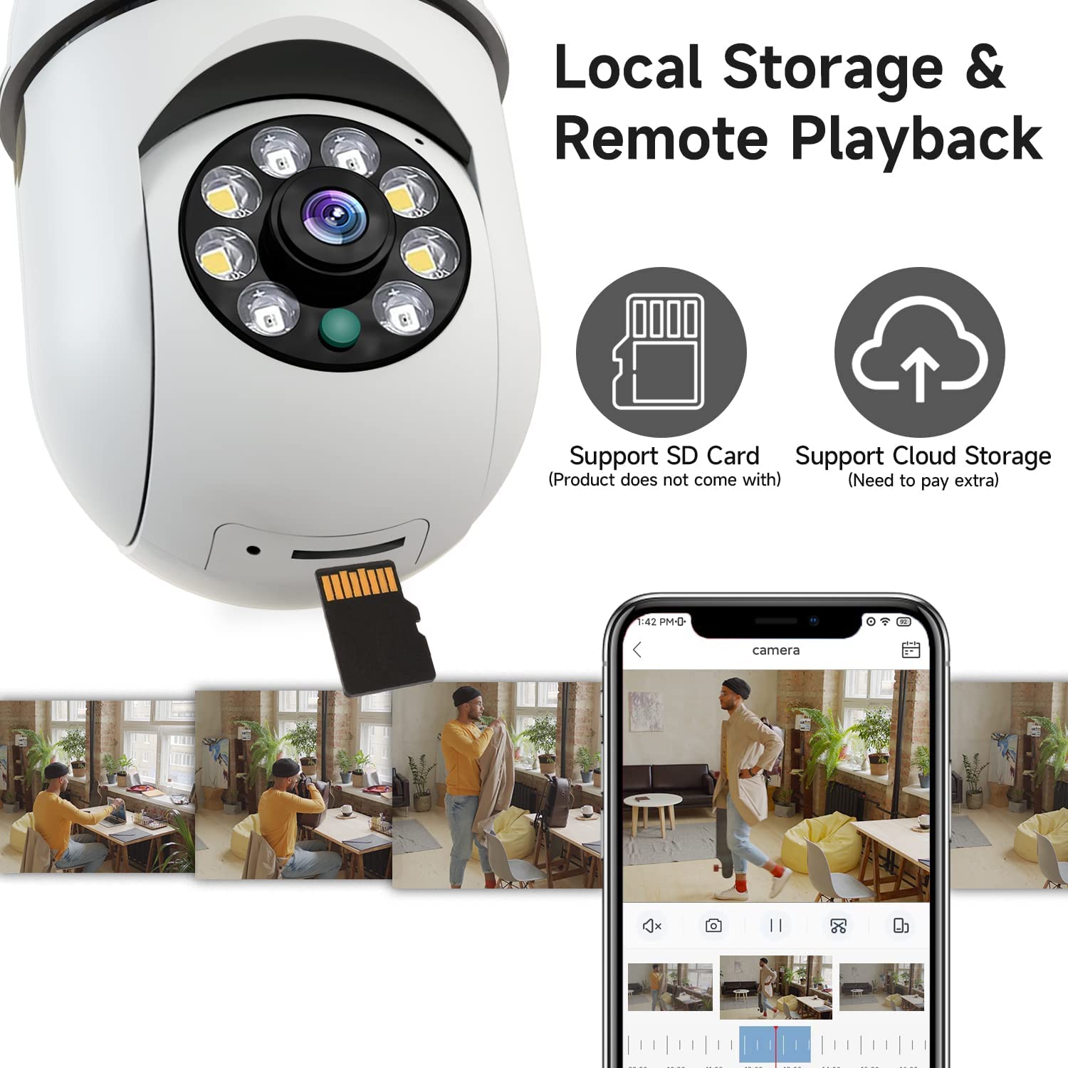 8MP E27 Lampadina Telecamera d - Cctv Camera System 8 Camera Wireless recensione e prezzo