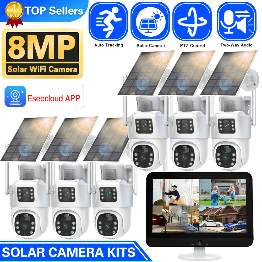 10CH Wireless NVR 4k 8mp Dual  - Cctv Camera System 8 Camera Wireless recensione e prezzo