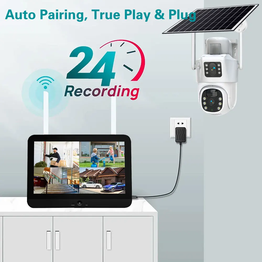 10CH Wireless NVR 4k 8mp Dual  - Cctv Camera System 8 Camera Wireless recensione e prezzo