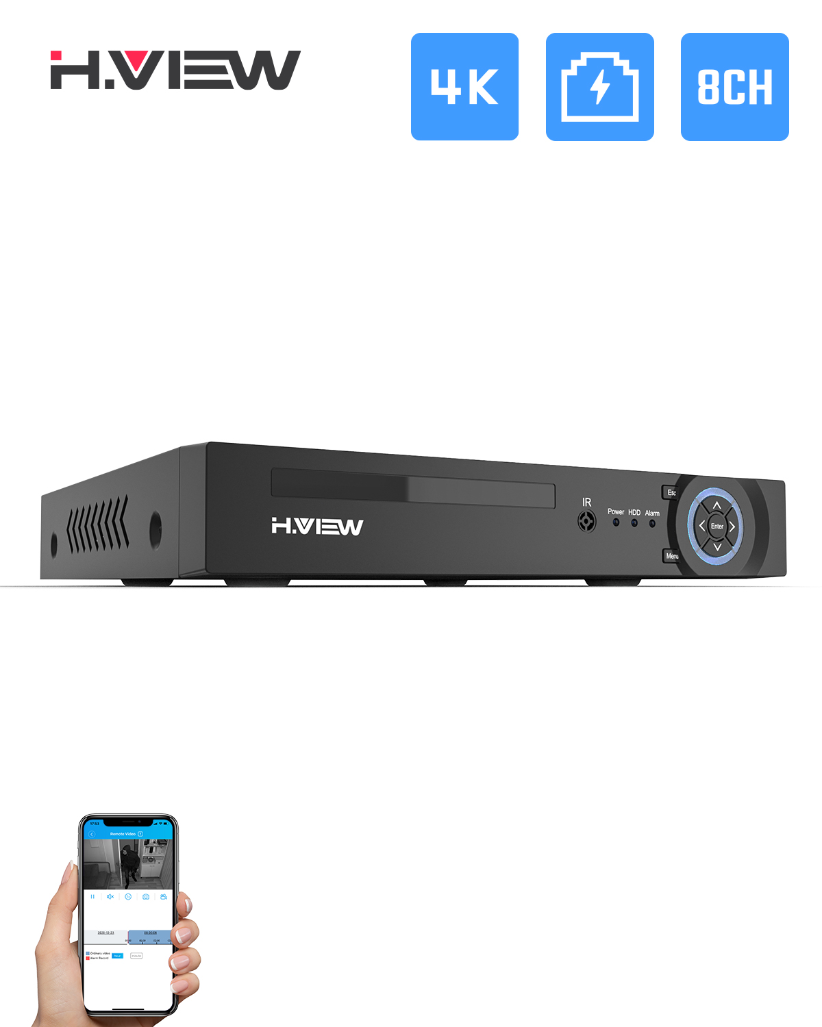 H.View 4K 8Ch Poe Nvr 8Mp Sist - Dahua Nvr 16 Channel recensione e prezzo