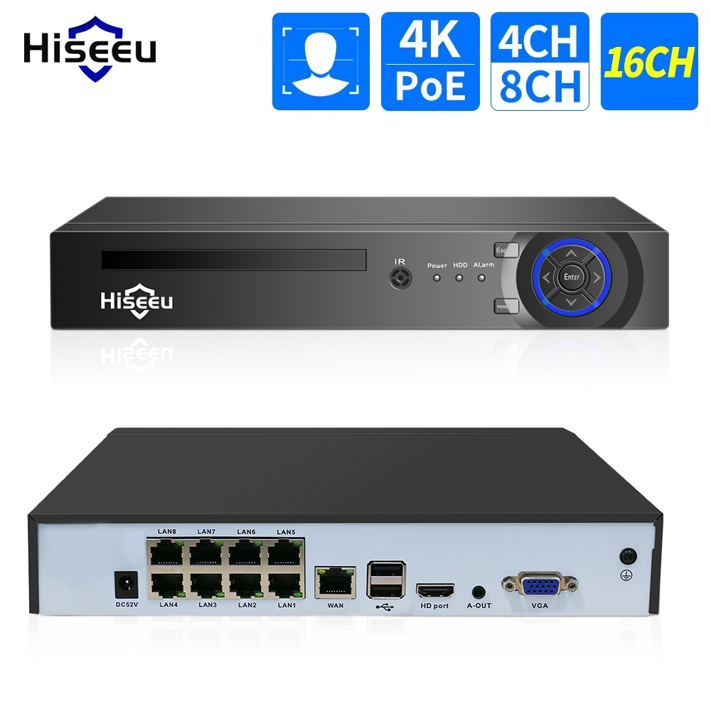 Hiseeu H.265 + 4CH 10CH 16CH P - Dahua Nvr 16 Channel recensione e prezzo