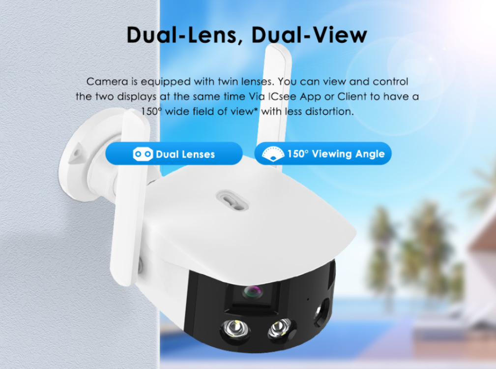 Telecamera IP Bullet WIFI 4K U - Cctv Camera 180 Degree Panoramic recensione e prezzo