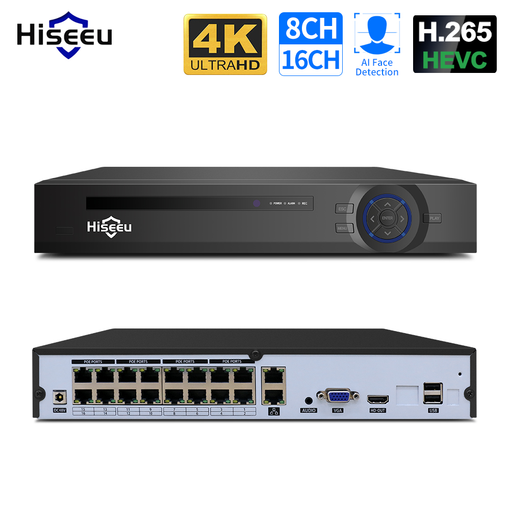 Hiseeu 4K 16CH 8CH POE NVR Onv - Dahua Nvr 16 Channel recensione e prezzo
